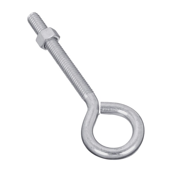 National Hardware National Hardware 3/8 in. X 5 in. L Zinc-Plated Steel Eyebolt Nut Included N221-275 - main